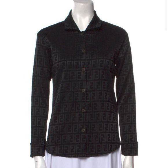 Vintage 1990s?FENDI?ZUCCA TOP M - Picture 1 of 3